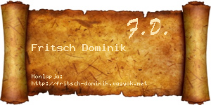 Fritsch Dominik névjegykártya